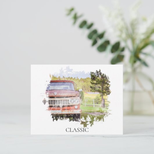 *~*錆びたヴィンテージ絵画アンティーク ポストカード (スタンド正面)