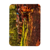 錆びたヴィンテージ車が並ぶ抽象芸術 マグネット (縦)