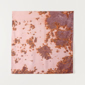 錆びた亜鉛ささやき:ヴィンテージ質感 タペストリー (正面(横))