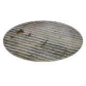 錆びた亜鉛のテクスチャ、ヴィンテージグランジの背景。 カッティングボード (角)