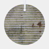 錆びた亜鉛のテクスチャ、ヴィンテージグランジの背景。 ガラスオーナメント (裏面)