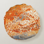 錆びた亜鉛グランジ背景 ラウンドクッション (裏面)