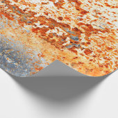 錆びた亜鉛グランジ背景 ラッピングペーパー (角)