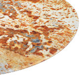 錆びた亜鉛：テクスチグランジャの背景。 カッティングボード (角)