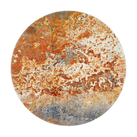 錆びた亜鉛：テクスチグランジャの背景。 カッティングボード (正面)