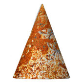 錆びた亜鉛：テクスチグランジャの背景。 パーティーハット (左)