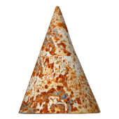 錆びた亜鉛：テクスチグランジャの背景。 パーティーハット (右)