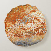 錆びた亜鉛：テクスチグランジャの背景。 ラウンドクッション (裏面)