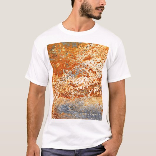 錆びた亜鉛:テクスチグランジャの背景。 Tシャツ (正面)