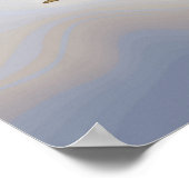 錆びた古いオレンジトラクターの水色 ポスター (角)