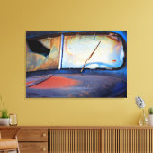 錆びた古いトラックのフロントガラス キャンバスプリント (インサイチュ (リビング))