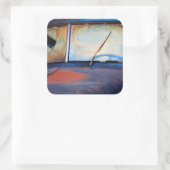 錆びた古いトラックのフロントガラス スクエアシール (バッグ)