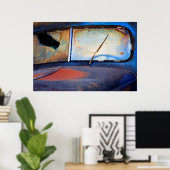 錆びた古いトラックのフロントガラス ポスター (ホームオフィス)