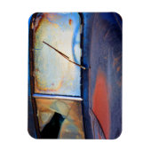 錆びた古いトラックのフロントガラス マグネット (縦)