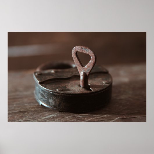 錆びた古いドアロック ポスター (正面)