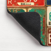 錆びた古いライセンスプレート マウスパッド (コーナー)