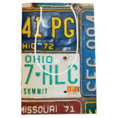 錆びた古いライセンスプレート ミディアムペーパーバッグ (正面)