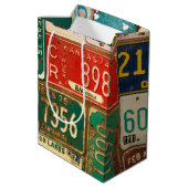 錆びた古いライセンスプレート ミディアムペーパーバッグ (裏面アングル)