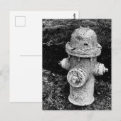 錆びた古い消火栓の写真 ポストカード (正面/裏面)