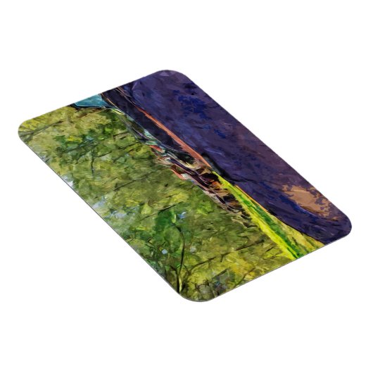 錆びた古い車とトラックの列抽象芸術 マグネット (右側)