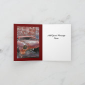 錆びた古い車の男らし誕生日グリーティングカード カード (内部)