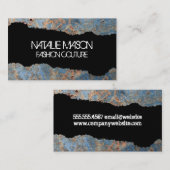 錆びた古い金属 |破れた効果名刺 名刺 (正面/裏面)