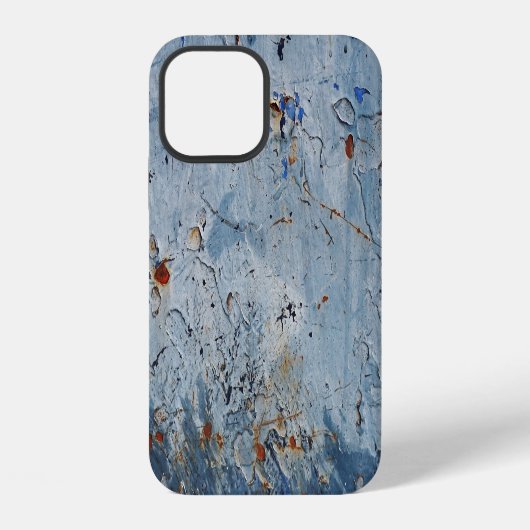 錆びた古鉄の青い染み iPhoneケース (裏面)