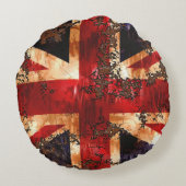 錆びた国統一された国国旗 ラウンドクッション (裏面)