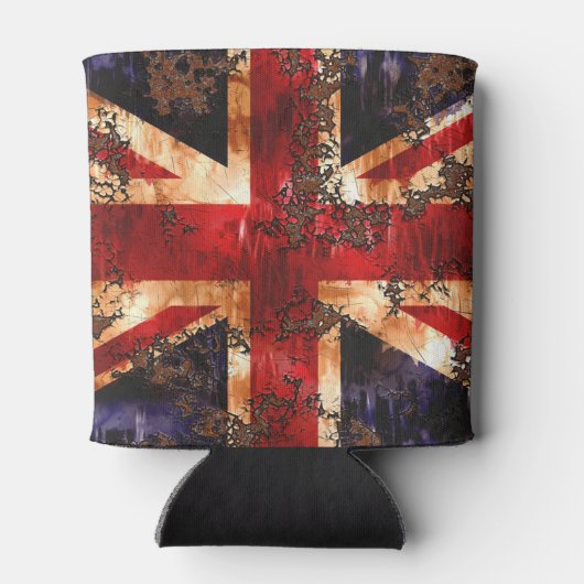 錆びた愛国国統一された国旗のクーラーボックス 缶クーラー (裏面)