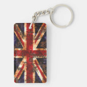 錆びた愛国的なイギリスの旗 キーホルダー (裏面)
