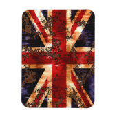 錆びた愛国的なイギリスの旗 マグネット (縦)