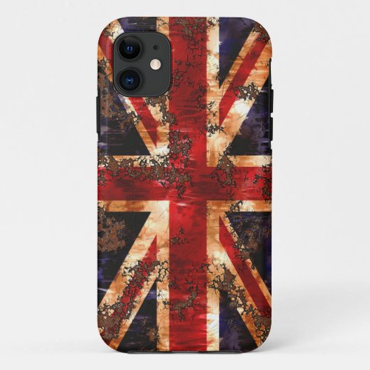錆びた愛国的なイギリスの旗 Case-Mate iPhoneケース (裏面)