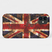 錆びた愛国的なイギリスの旗 Case-Mate iPhoneケース (裏面(横))