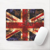 錆びた愛国的なイギリス旗 マウスパッド (マウス)