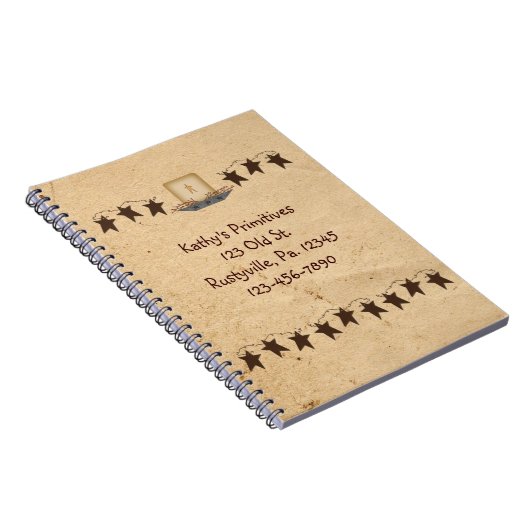 錆びた星とロウソクの手帳 ノートブック (右側)