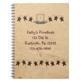 錆びた星とロウソクの手帳 ノートブック (正面)