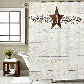 錆びた星と果実モノグラム シャワーカーテン