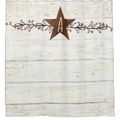 錆びた星と果実モノグラム シャワーカーテン (正面)