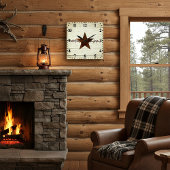 錆びた星と果実 スクエア壁時計