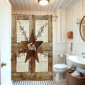 錆びた星と果実、木枠の信仰 シャワーカーテン