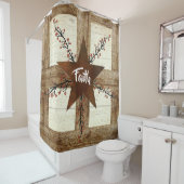 錆びた星と果実、木枠の信仰 シャワーカーテン (インサイチュ)