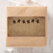 錆びた星の製品ラベル ラベル (インサイチュ)