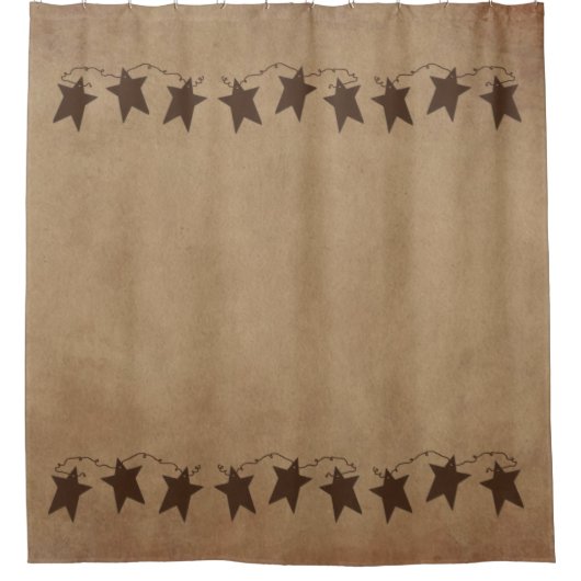 錆びた星シャワーカーテン シャワーカーテン (正面)