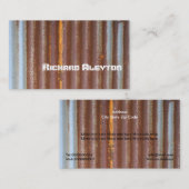 錆びた波形の腐食金属、テクスチャカスタム 名刺 (正面/裏面)