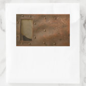 錆びた溶接ヘルメット 長方形シール (バッグ)