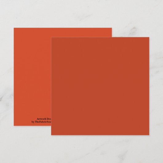 錆びた焦げカボチャ無地の色 カード (正面/裏面)