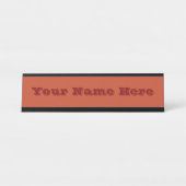 錆びた焦げカボチャ無地の色 デスクネームプレート (正面)