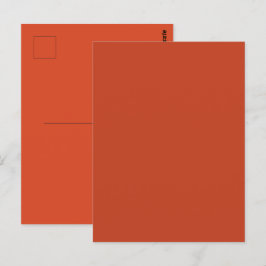 錆びた焦げカボチャ無地の色 ポストカード