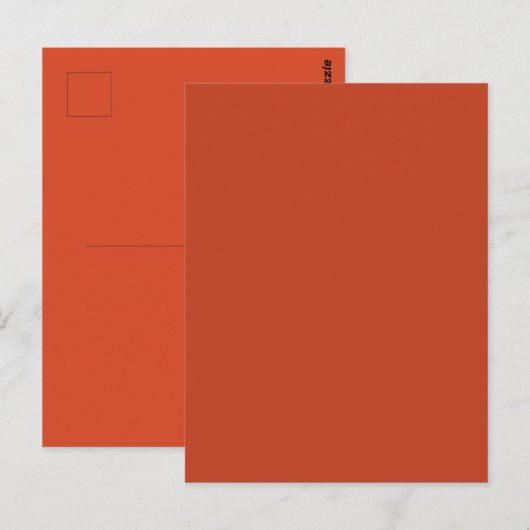 錆びた焦げカボチャ無地の色 ポストカード (正面/裏面)