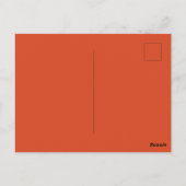 錆びた焦げカボチャ無地の色 ポストカード (裏面)